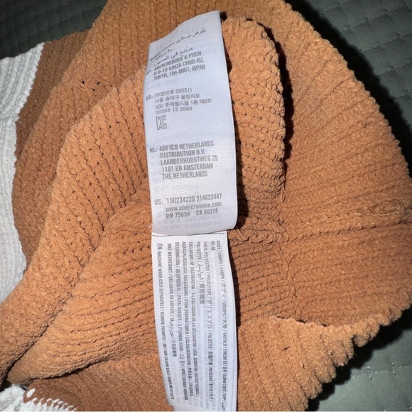 Abercrombie & Fitch Two-Tone off white and rusty light brown sweater size S VGUC - Picture 5 of 8